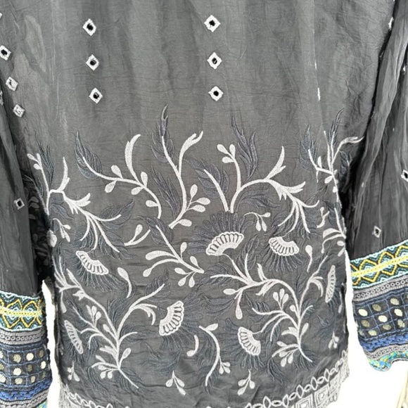 Johnny Was Black Peasant Blouse - Picture 9 of 16